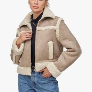 Women's Wool Jacket with Faux Fur Lining